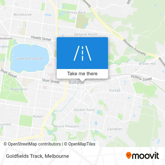 Mapa Goldfields Track