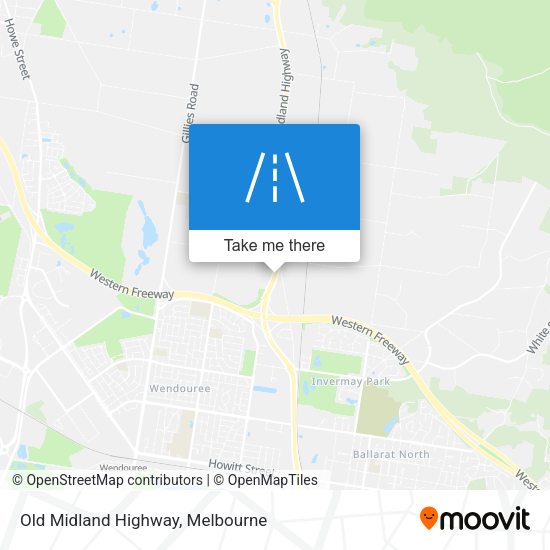 Old Midland Highway map