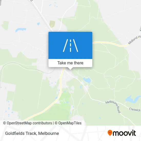 Mapa Goldfields Track