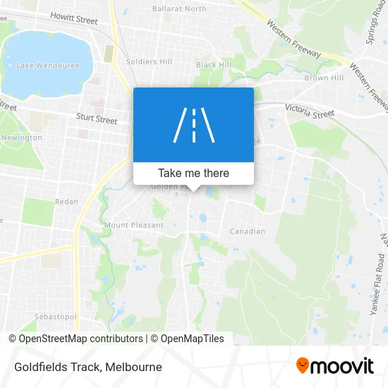 Mapa Goldfields Track