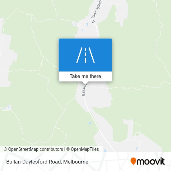 Ballan-Daylesford Road map