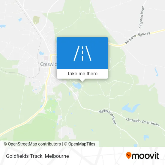 Mapa Goldfields Track
