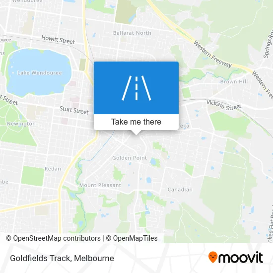 Mapa Goldfields Track