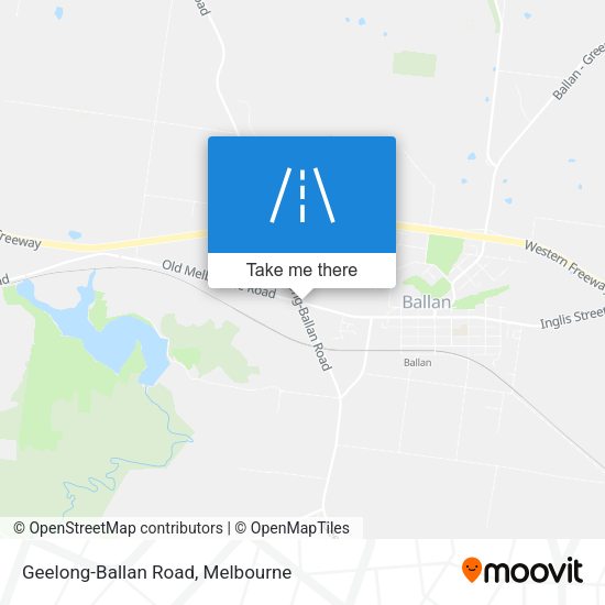 Geelong-Ballan Road map