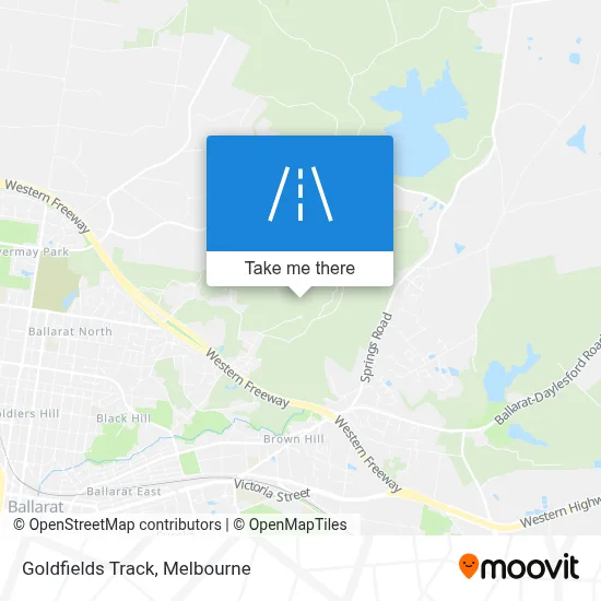 Mapa Goldfields Track