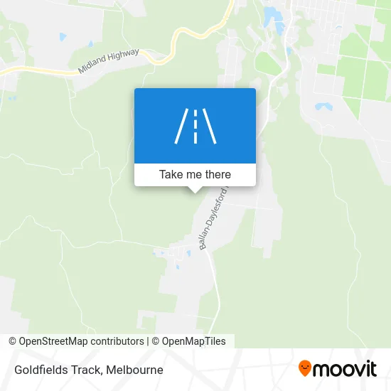 Mapa Goldfields Track