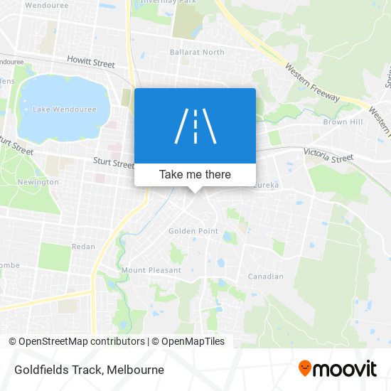 Mapa Goldfields Track