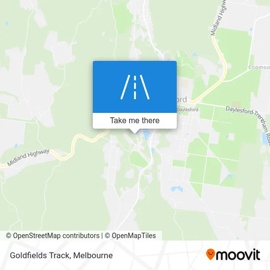 Mapa Goldfields Track