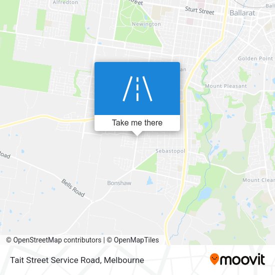 Tait Street Service Road map