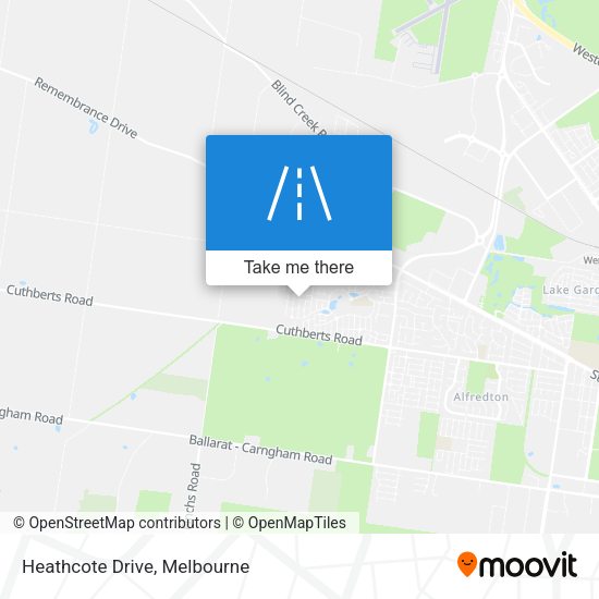 Heathcote Drive map