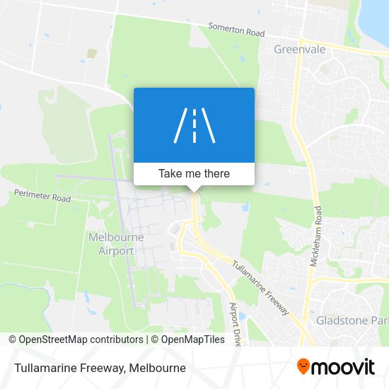 Tullamarine Freeway map