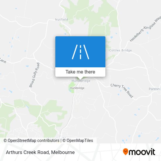 Arthurs Creek Road map