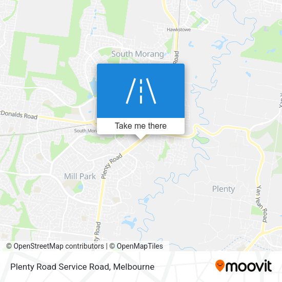 Plenty Road Service Road map