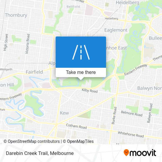 Darebin Creek Trail map