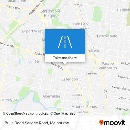 Bulla Road Service Road map