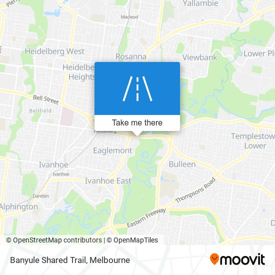 Mapa Banyule Shared Trail