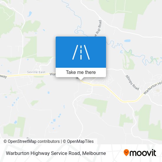 Warburton Highway Service Road map