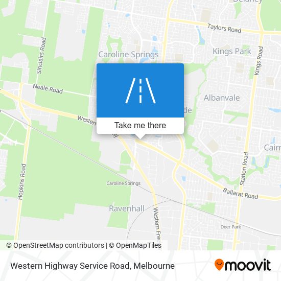 Western Highway Service Road map