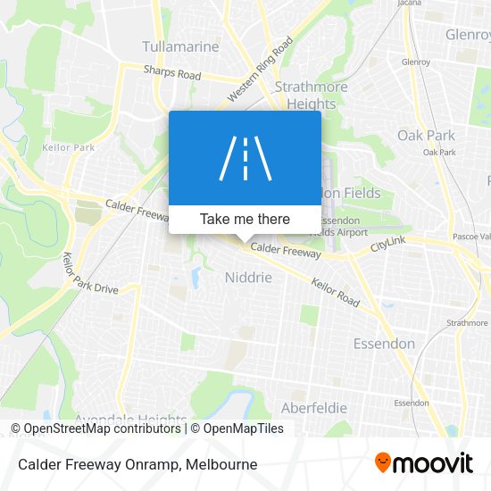 Calder Freeway Onramp map