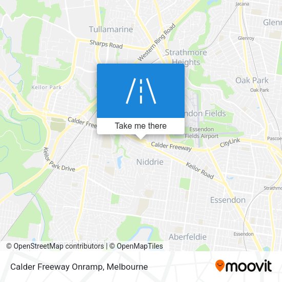 Calder Freeway Onramp map