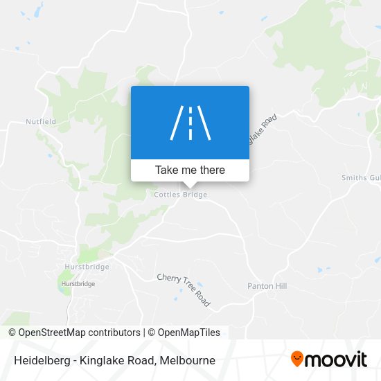 Heidelberg - Kinglake Road map