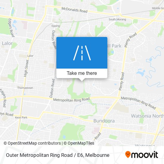 Outer Metropolitan Ring Road / E6 map