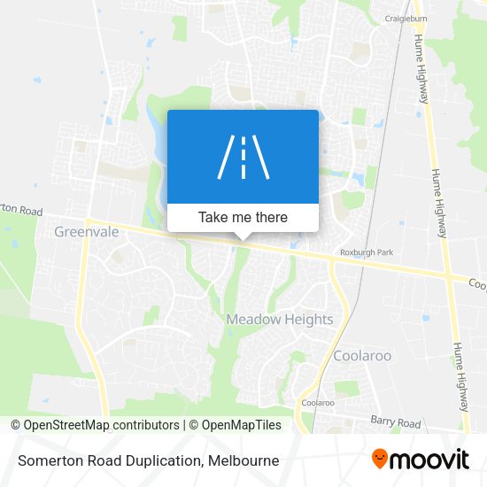 Somerton Road Duplication map