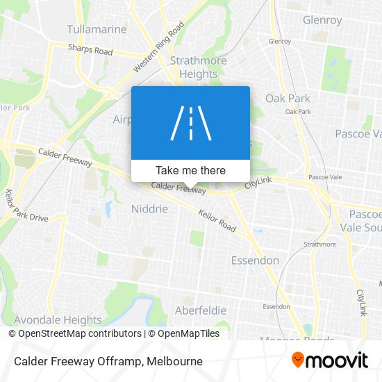 Mapa Calder Freeway Offramp