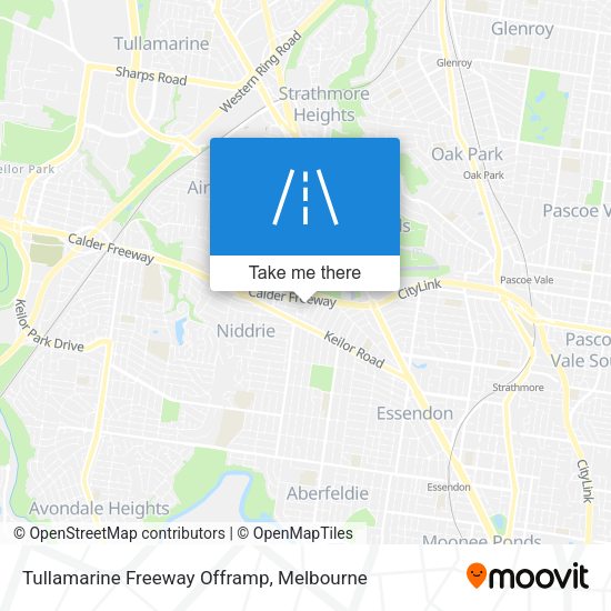 Tullamarine Freeway Offramp map