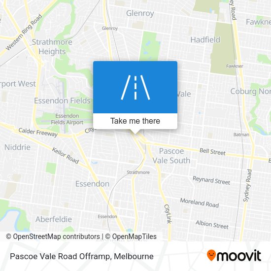 Pascoe Vale Road Offramp map