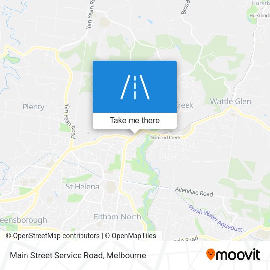 Main Street Service Road map