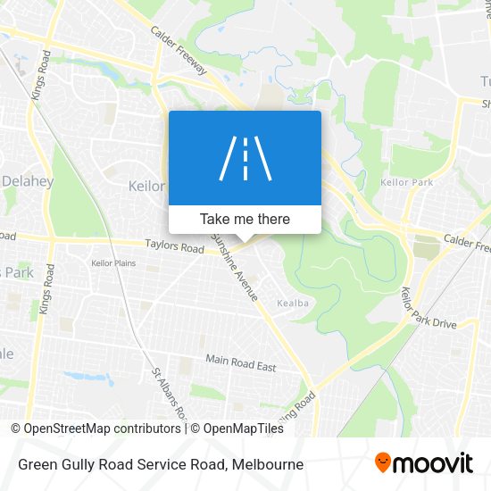 Green Gully Road Service Road map