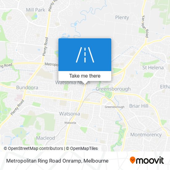 Metropolitan Ring Road Onramp map