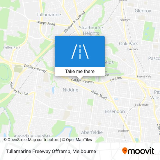 Tullamarine Freeway Offramp map