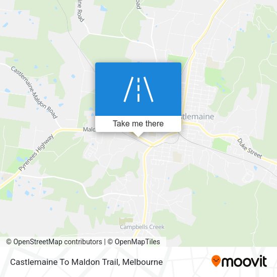 Castlemaine To Maldon Trail map