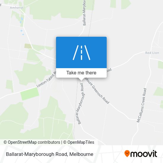 Ballarat-Maryborough Road map