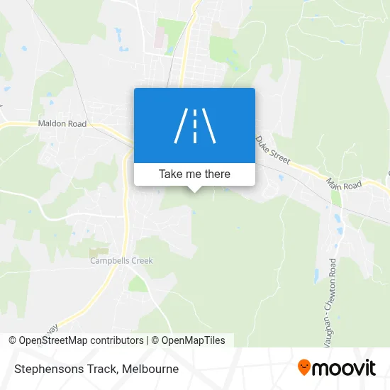 Mapa Stephensons Track