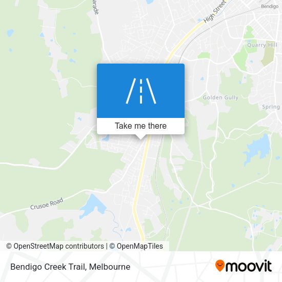 Bendigo Creek Trail map