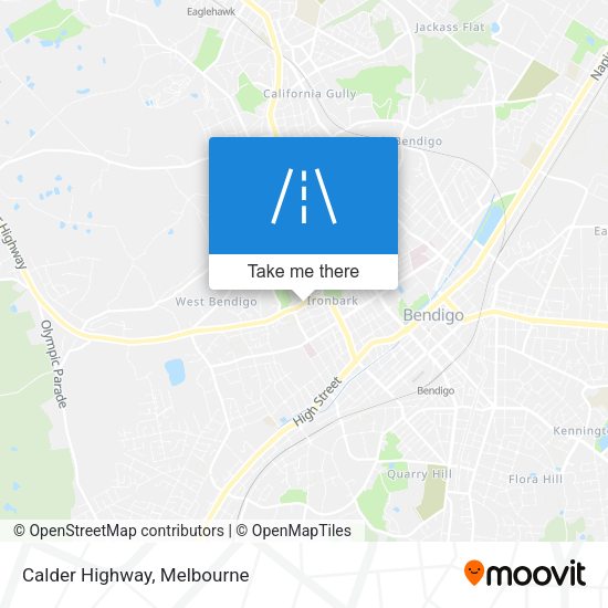 Calder Highway map