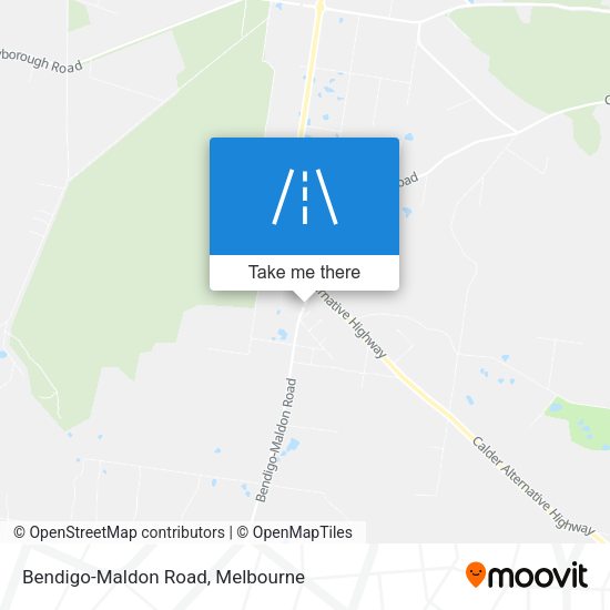 Bendigo-Maldon Road map