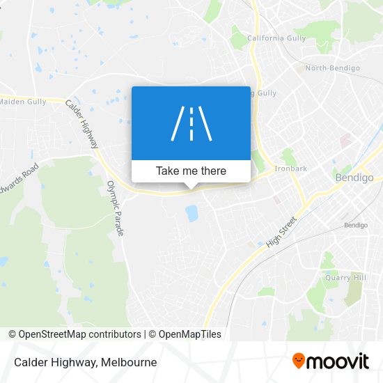 Calder Highway map