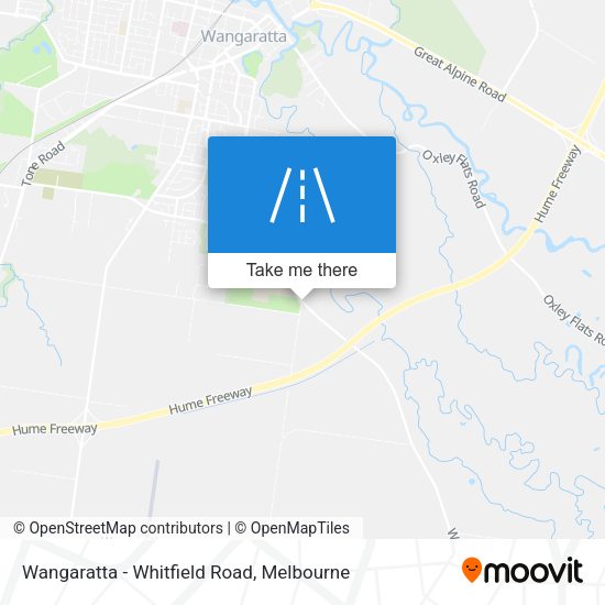 Wangaratta - Whitfield Road map