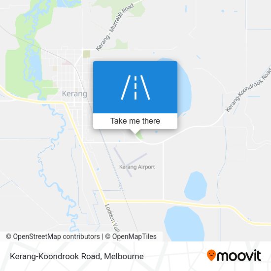 Kerang-Koondrook Road map