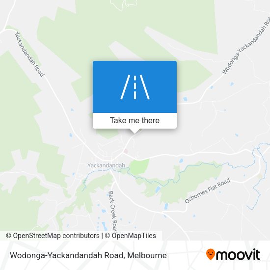 Wodonga-Yackandandah Road map