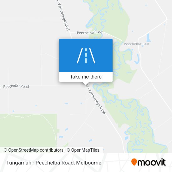 Tungamah - Peechelba Road map
