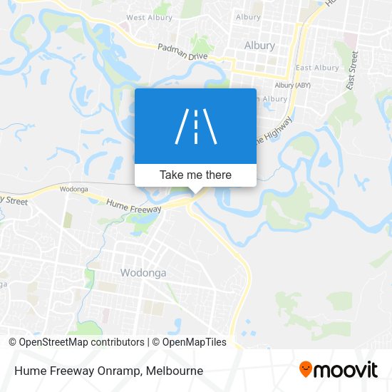 Hume Freeway Onramp map