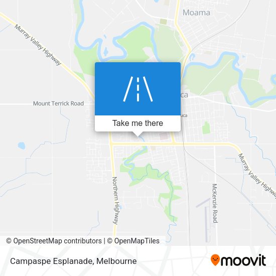 Campaspe Esplanade map