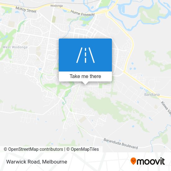 Warwick Road map