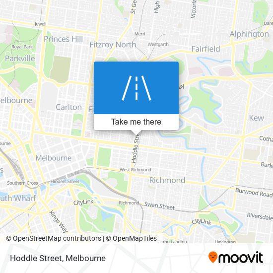 Hoddle Street map