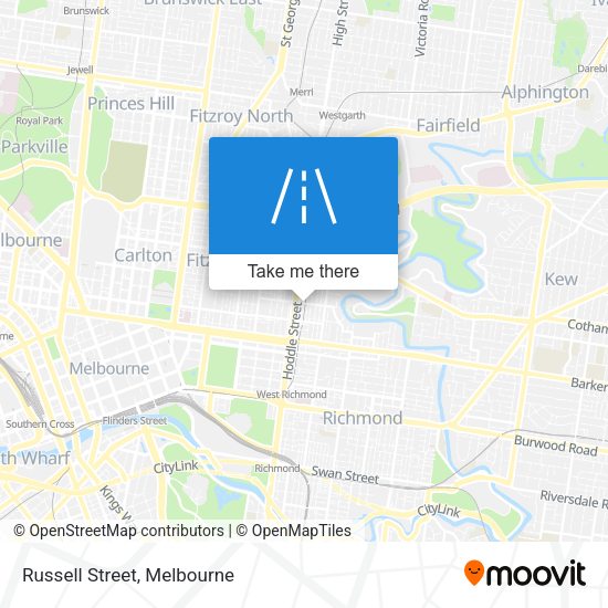 Russell Street map